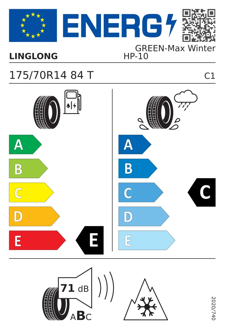 EU-däckmärkning: Linglong 175/70 R14 84T