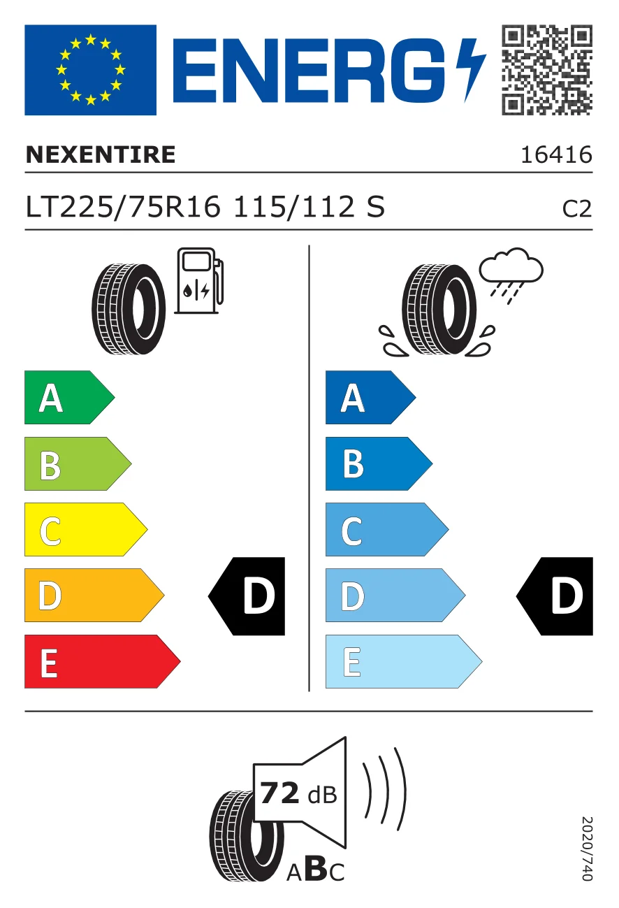 EU-däckmärkning: Nexen 225/75 R16 115S