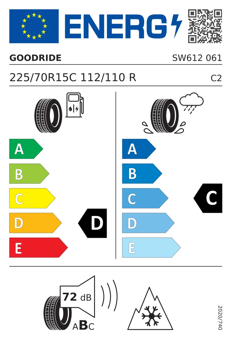 EU-bandenlabel: Goodride 225/70 R15 112R