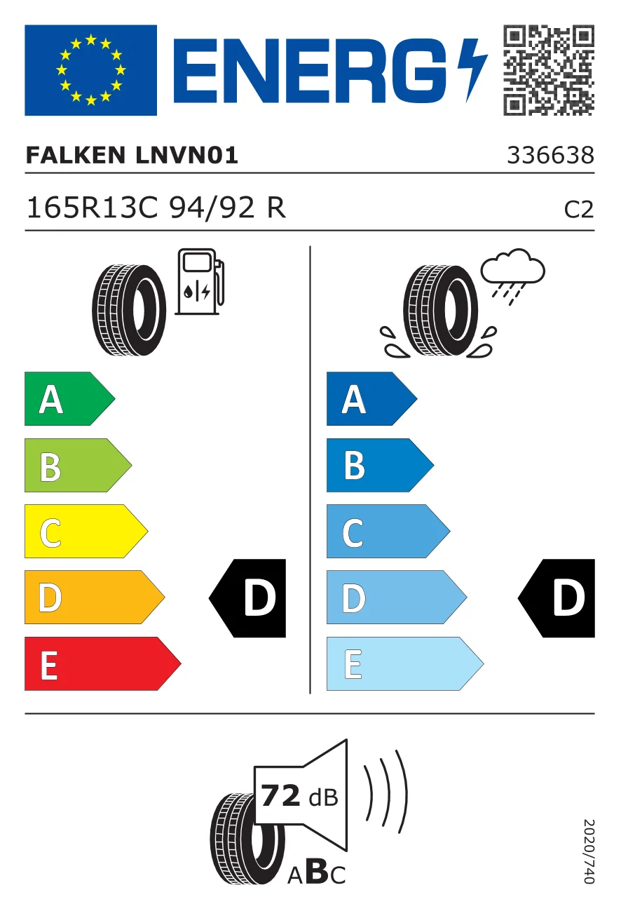 EU tyre label: Falken 165/80 R13 94R