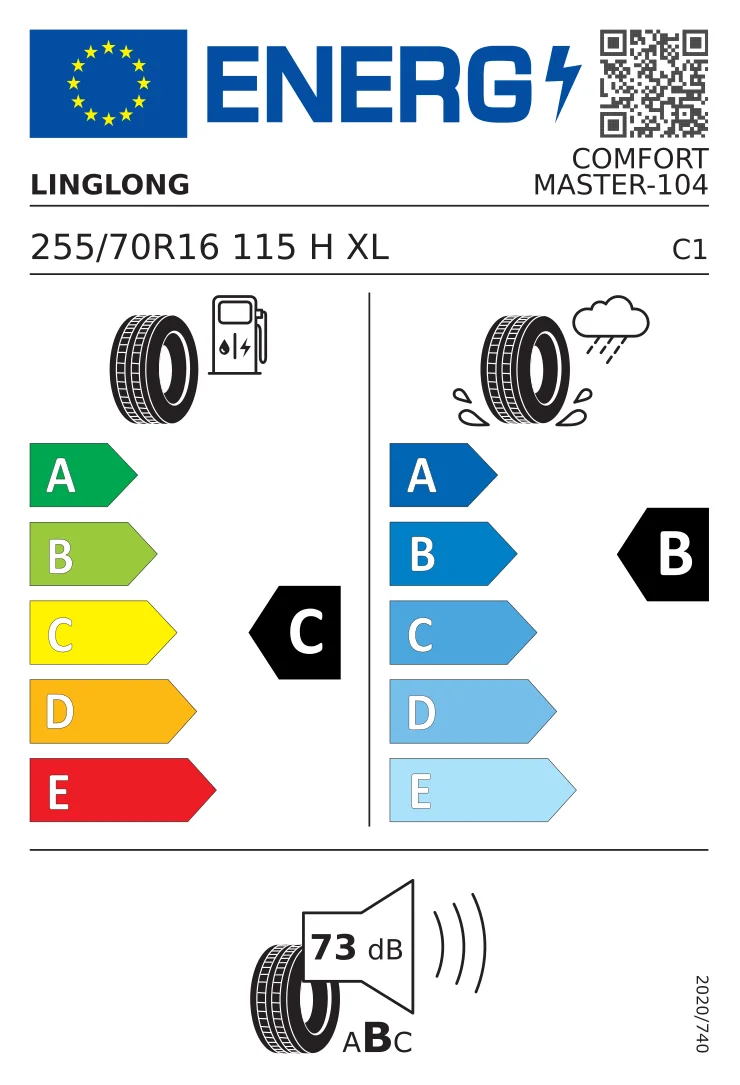 EU-däckmärkning: Linglong 255/70 R16 115H