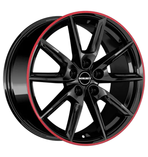 Borbet Borbet LX18 black glossy rim red