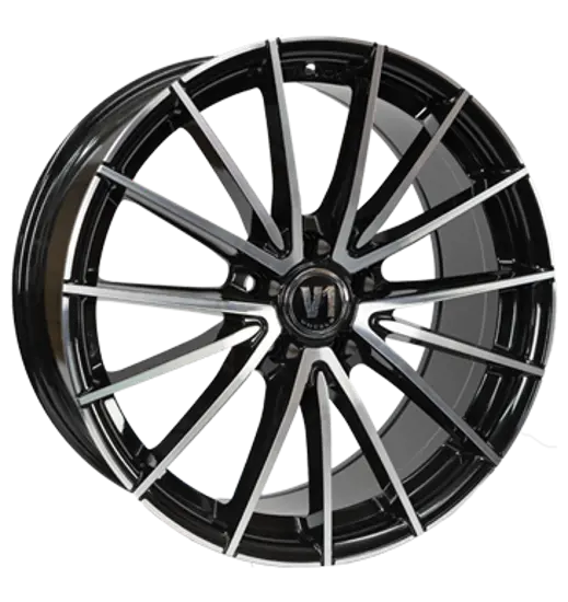 V1 Wheels V1 Wheels V2 BLACK FRONT POLISH