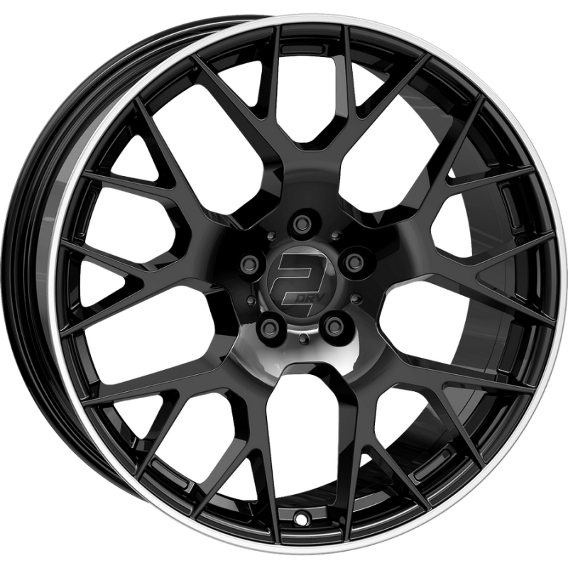 2DRV by Wheelworld 2DRV by Wheelworld WH47 Black gloss finish with high-gloss pol. rim bed