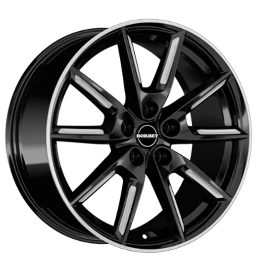 Borbet Borbet LX18 black matt silver spoke rim