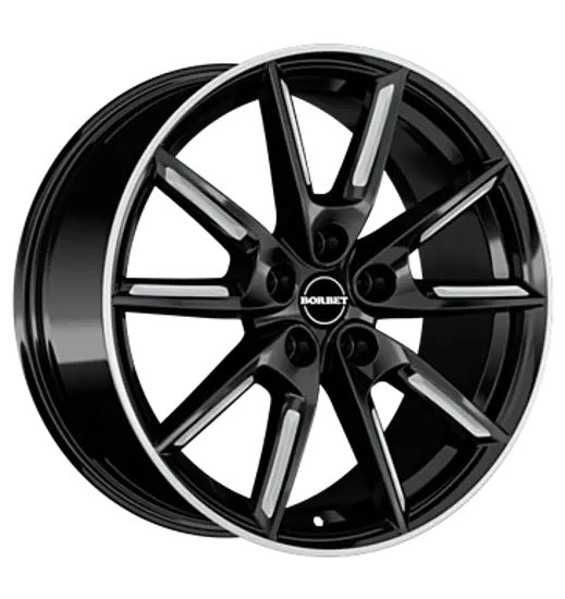 Borbet Borbet LX19 black matt silver spoke rim